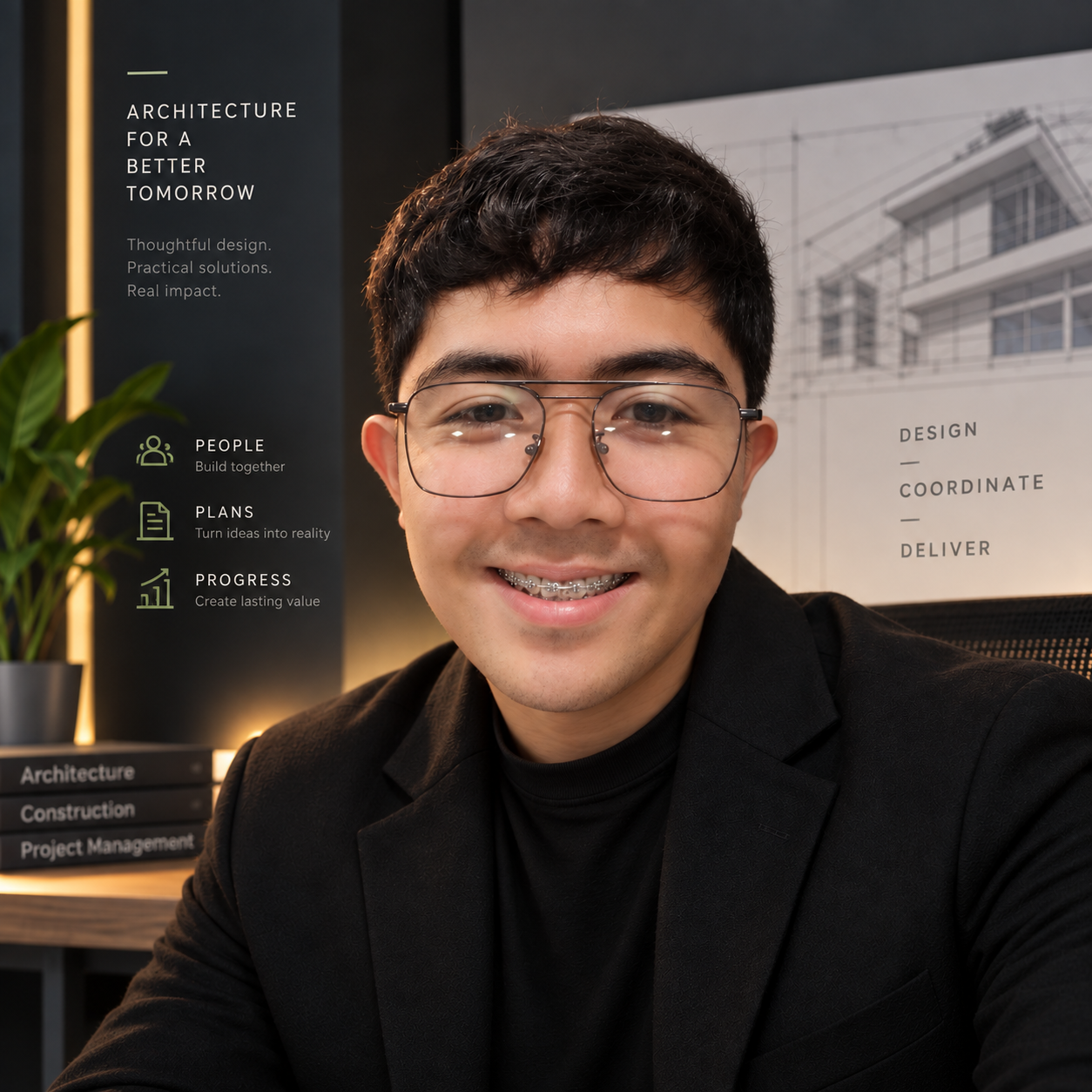 Arnold Consigo in an architecture studio